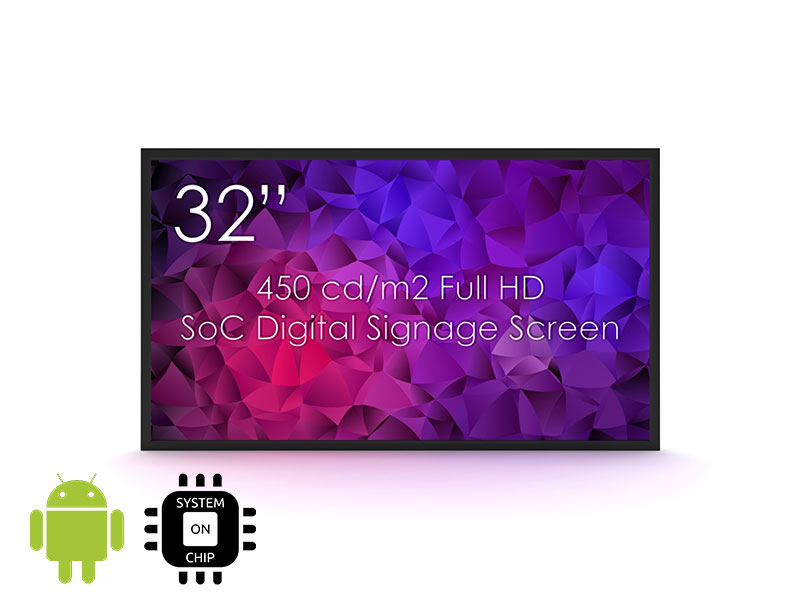 SWEDX 32" Digital Signage screen / 450 cd/m2 / SoC