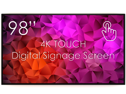 SWEDX 98 Zoll (249 cm) Touch Digitales Plakat / 4K ein 4K aus