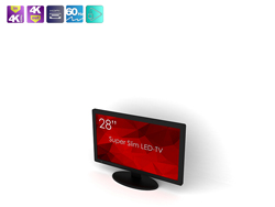 SWEDX 28 tum UHD-4K LED TV. Pixelpolicy 1